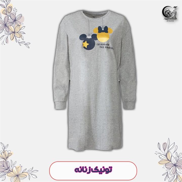 تونیک زنانه اسمارا میکی و ماوس رنگ خاکستری  سایز 40-42 کد 232